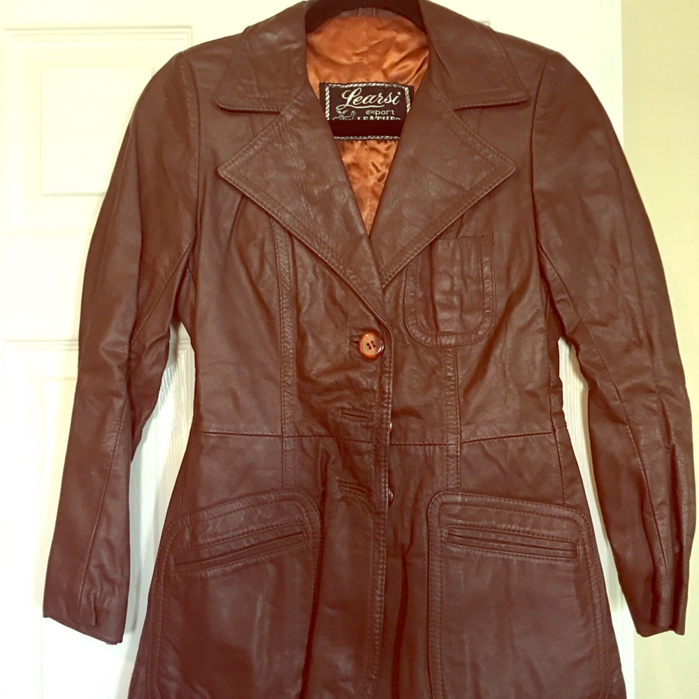 Brown Leather Blazer